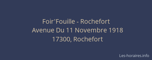 Foir'Fouille - Rochefort