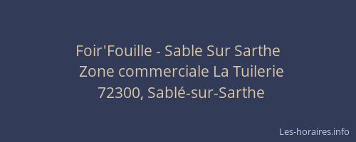 Foir'Fouille - Sable Sur Sarthe