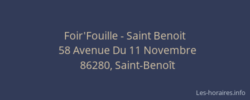 Foir'Fouille - Saint Benoit