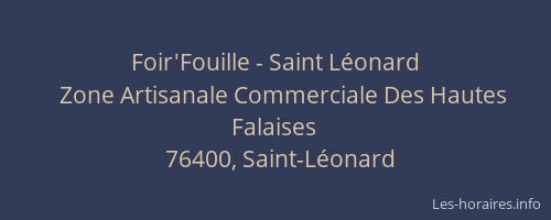 Foir'Fouille - Saint Léonard