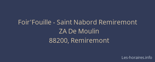 Foir'Fouille - Saint Nabord Remiremont
