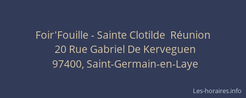 Foir'Fouille - Sainte Clotilde  Réunion