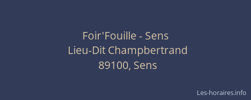 Foir'Fouille - Sens