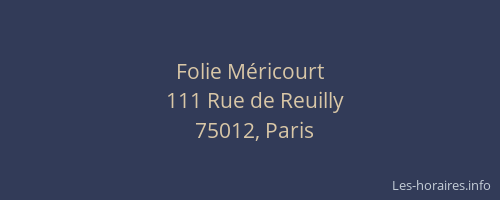 Folie Méricourt
