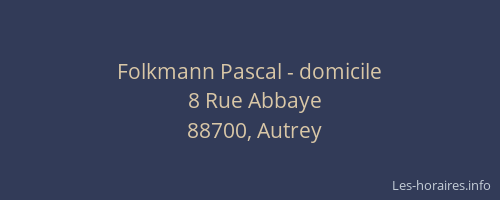Folkmann Pascal - domicile