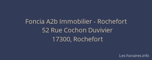 Foncia A2b Immobilier - Rochefort