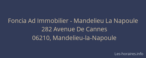Foncia Ad Immobilier - Mandelieu La Napoule