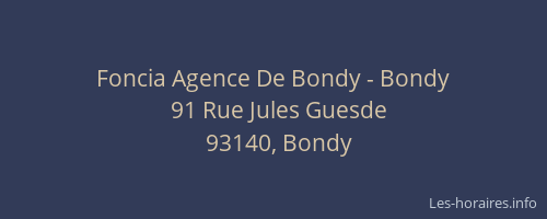 Foncia Agence De Bondy - Bondy