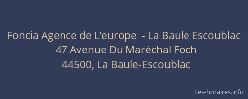 Foncia Agence de L'europe  - La Baule Escoublac