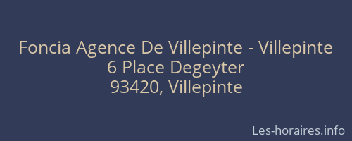 Foncia Agence De Villepinte - Villepinte