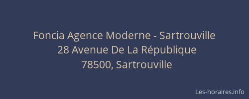Foncia Agence Moderne - Sartrouville