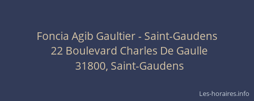 Foncia Agib Gaultier - Saint-Gaudens