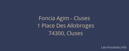 Foncia Agim - Cluses