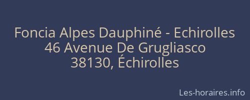 Foncia Alpes Dauphiné - Echirolles
