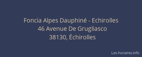 Foncia Alpes Dauphiné - Echirolles
