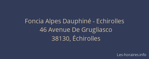 Foncia Alpes Dauphin&eacute; - Echirolles