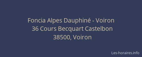Foncia Alpes Dauphiné - Voiron