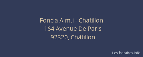 Foncia A.m.i - Chatillon