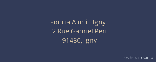 Foncia A.m.i - Igny