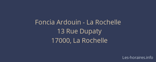 Foncia Ardouin - La Rochelle