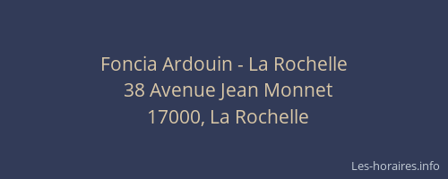 Foncia Ardouin - La Rochelle