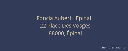 Foncia Aubert - Epinal