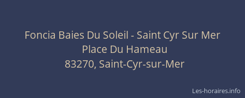 Foncia Baies Du Soleil - Saint Cyr Sur Mer