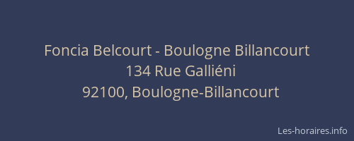 Foncia Belcourt - Boulogne Billancourt