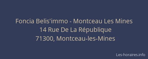 Foncia Belis'immo - Montceau Les Mines