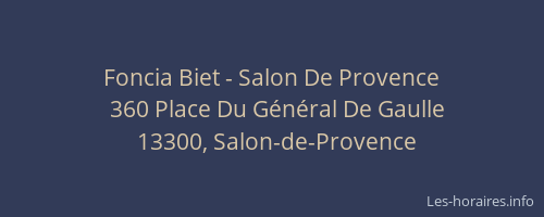 Foncia Biet - Salon De Provence