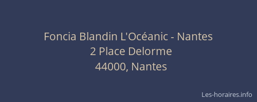 Foncia Blandin L'Océanic - Nantes