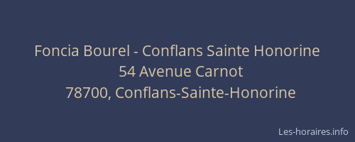 Foncia Bourel - Conflans Sainte Honorine