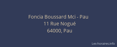 Foncia Boussard Mci - Pau