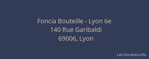 Foncia Bouteille - Lyon 6e