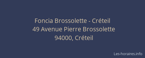 Foncia Brossolette - Créteil