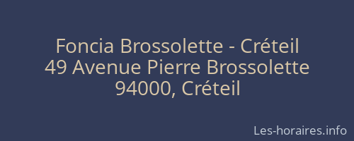 Foncia Brossolette - Créteil