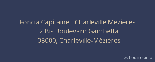 Foncia Capitaine - Charleville Mézières