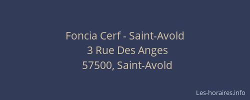 Foncia Cerf - Saint-Avold