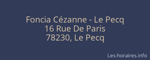 Foncia Cézanne - Le Pecq