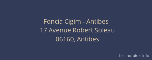 Foncia Cigim - Antibes