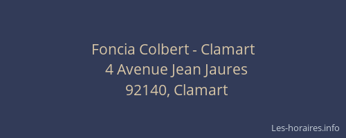 Foncia Colbert - Clamart