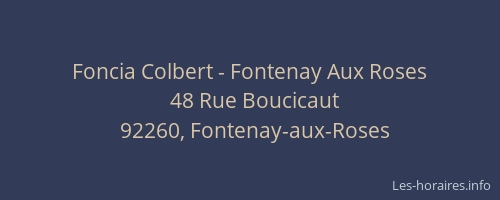 Foncia Colbert - Fontenay Aux Roses