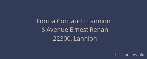 Foncia Cornaud - Lannion