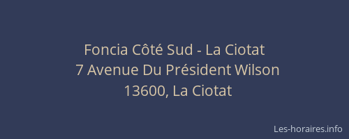 Foncia Côté Sud - La Ciotat