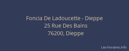 Foncia De Ladoucette - Dieppe