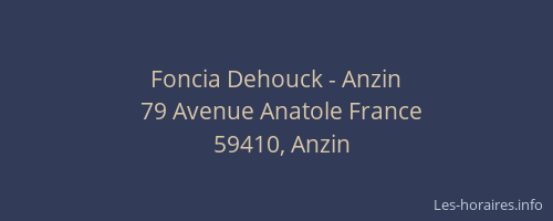 Foncia Dehouck - Anzin