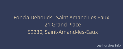Foncia Dehouck - Saint Amand Les Eaux