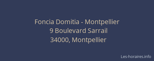 Foncia Domitia - Montpellier