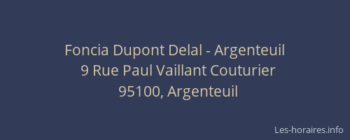 Foncia Dupont Delal - Argenteuil