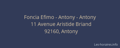 Foncia Efimo - Antony - Antony
